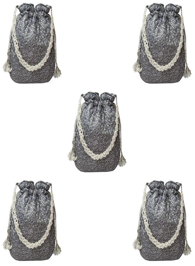 حقيبة بوتلي نسائية من دوقة، لون رمادي داكن (عبوة من 5 قطع)